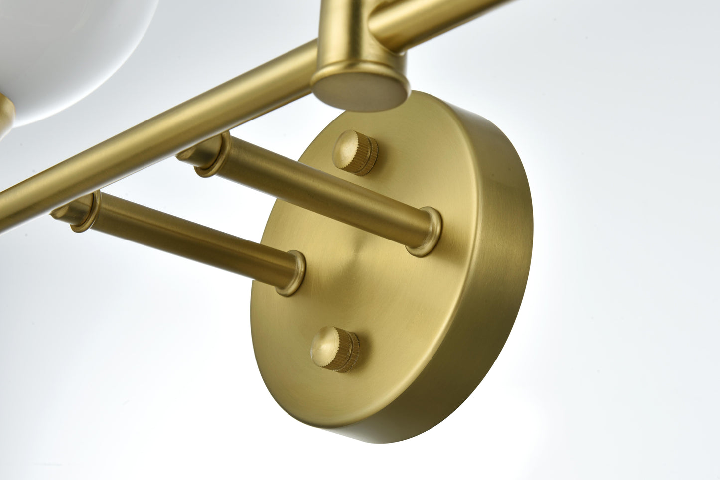 Collier 4 Light Satin Gold and Frosted White Glass Wall Sconce