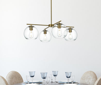 Opus 30.5 Inch Pendant Clear Shade in Satin Gold