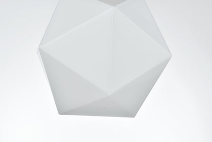 Lawrence 10 Inch Flush Mount Frosted White Shade in Satin Gold