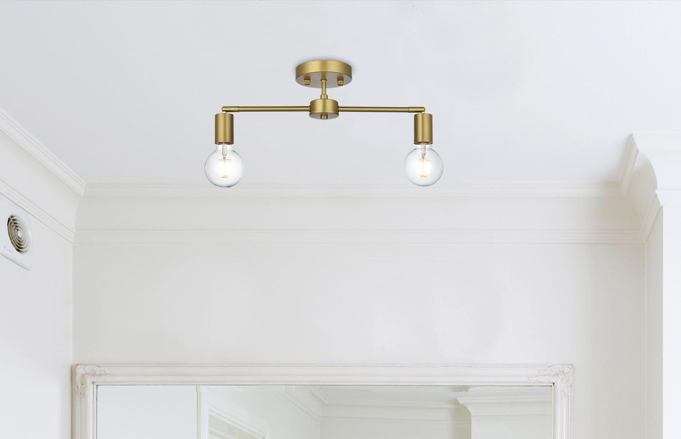 Zane 21.5 Inch Flush Mount in Satin Gold