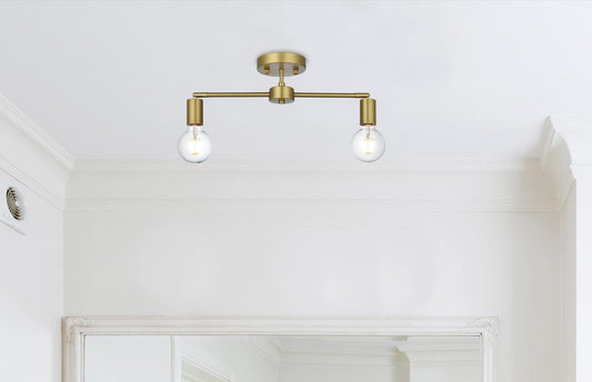 Zane 21.5 Inch Flush Mount in Satin Gold