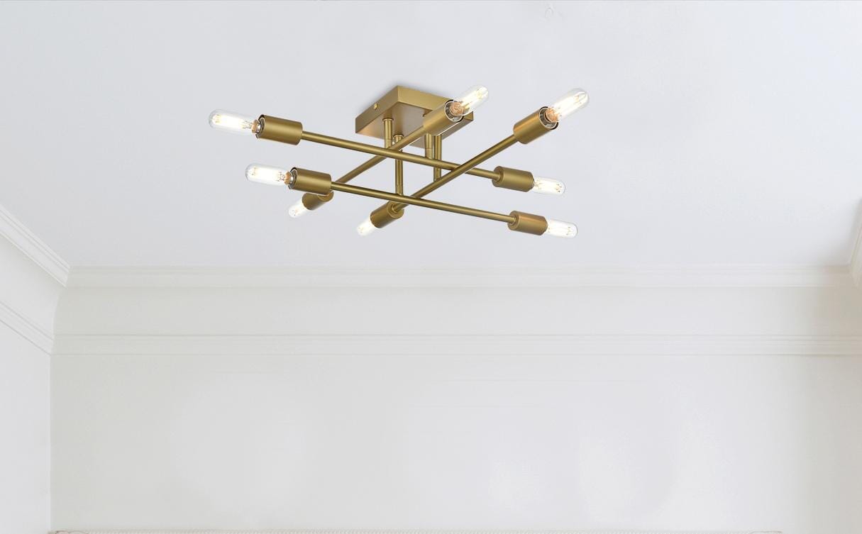 Script 19 Inch Flush Mount in Satin Gold