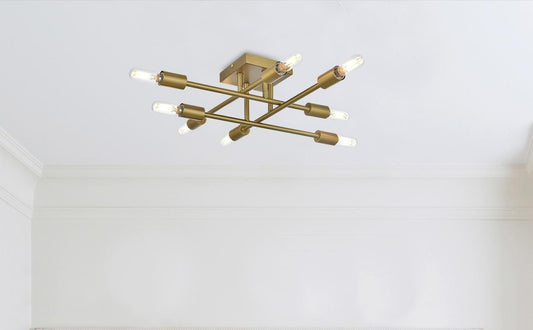 Script 19 Inch Flush Mount in Satin Gold