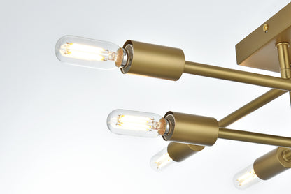 Script 19 Inch Flush Mount in Satin Gold