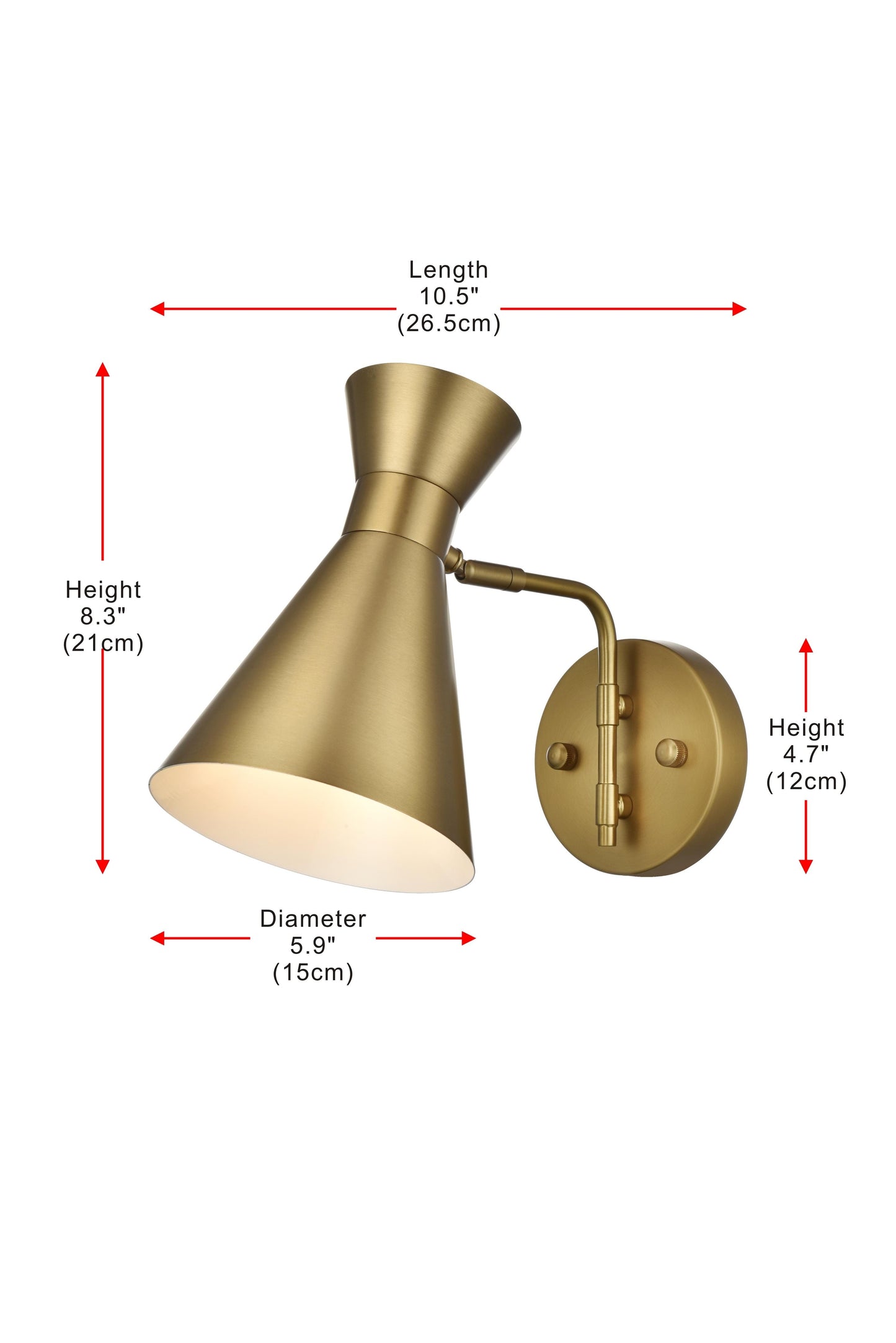 Halycon 6 Inch Wall Sconce in Satin Gold