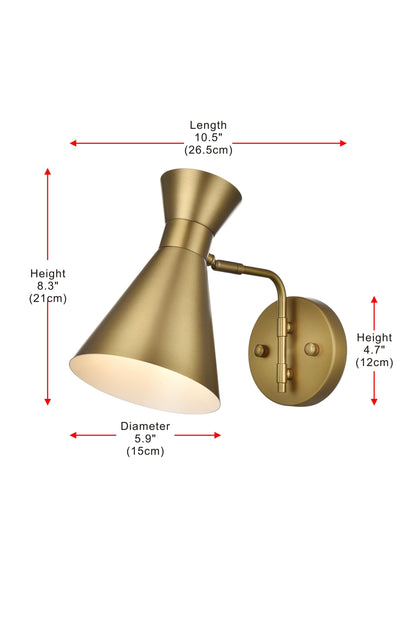 Halycon 6 Inch Wall Sconce in Satin Gold