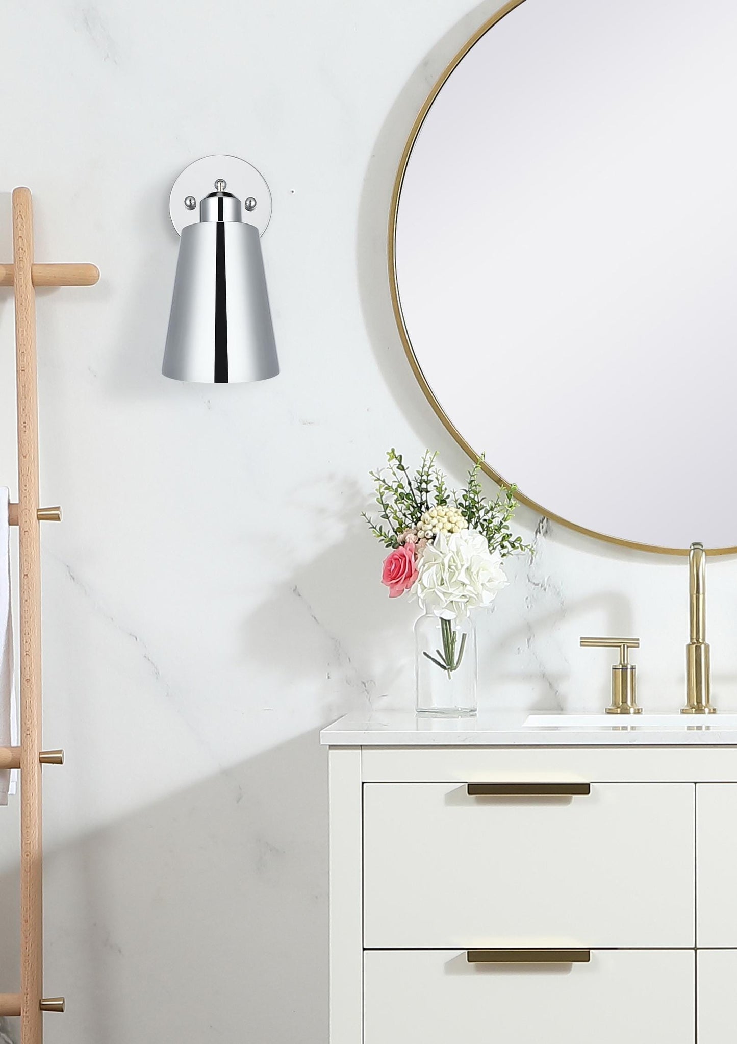 Halycon 5 Inch Wall Sconce in Chrome