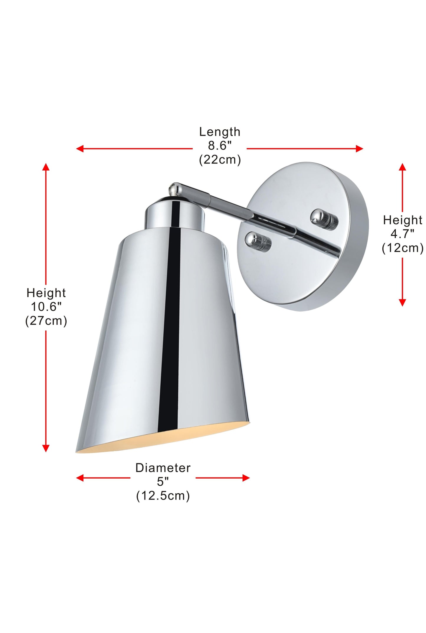 Halycon 5 Inch Wall Sconce in Chrome