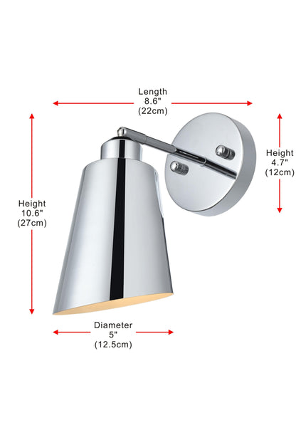 Halycon 5 Inch Wall Sconce in Chrome