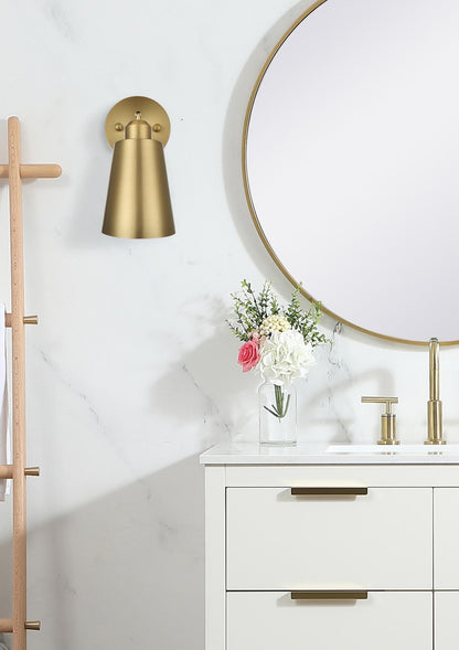 Halycon 5 Inch Wall Sconce in Satin Gold