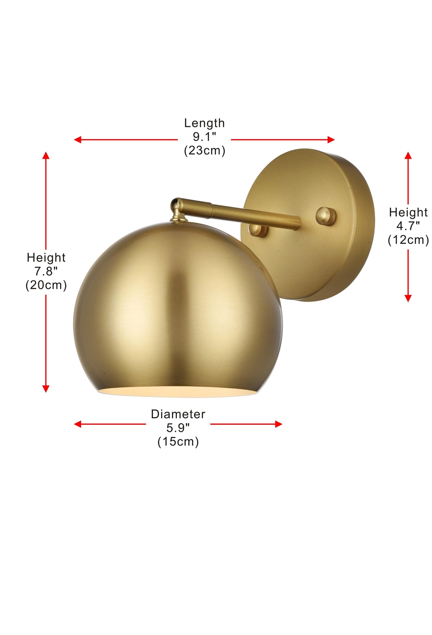 Othello 6 Inch Wall Sconce in Satin Gold