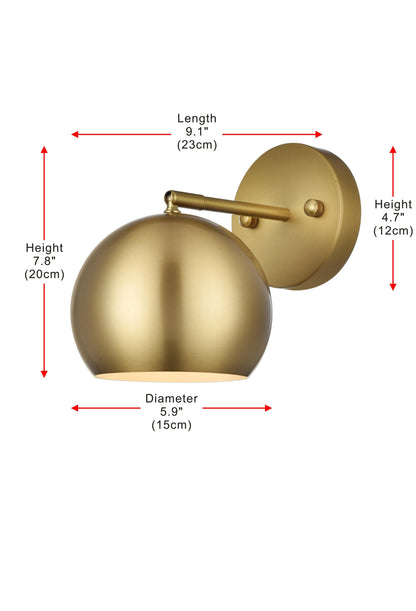 Othello 6 Inch Wall Sconce in Satin Gold