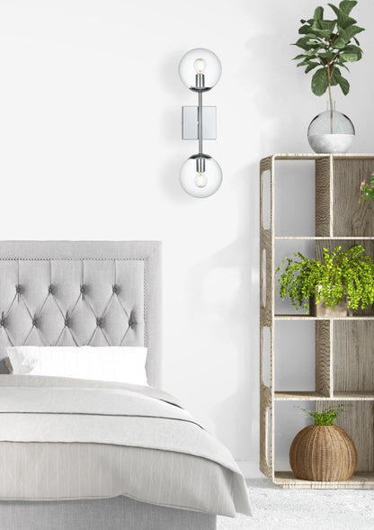 Neri 6 Inch Wall Sconce Clear Shade in Chrome