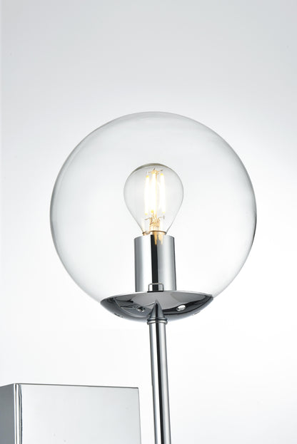 Neri 6 Inch Wall Sconce Clear Shade in Chrome