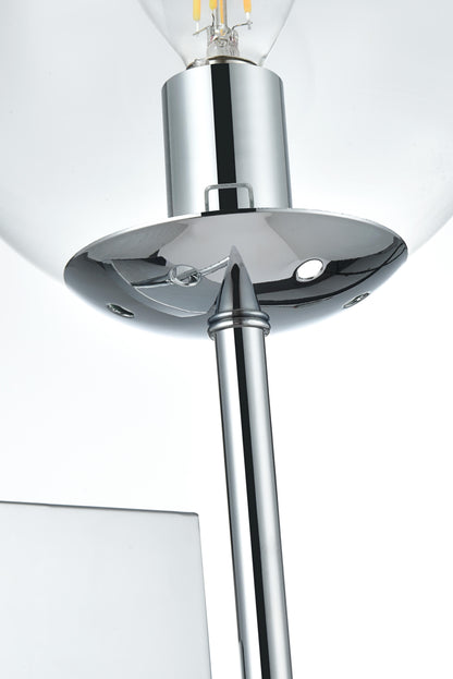 Neri 6 Inch Wall Sconce Clear Shade in Chrome