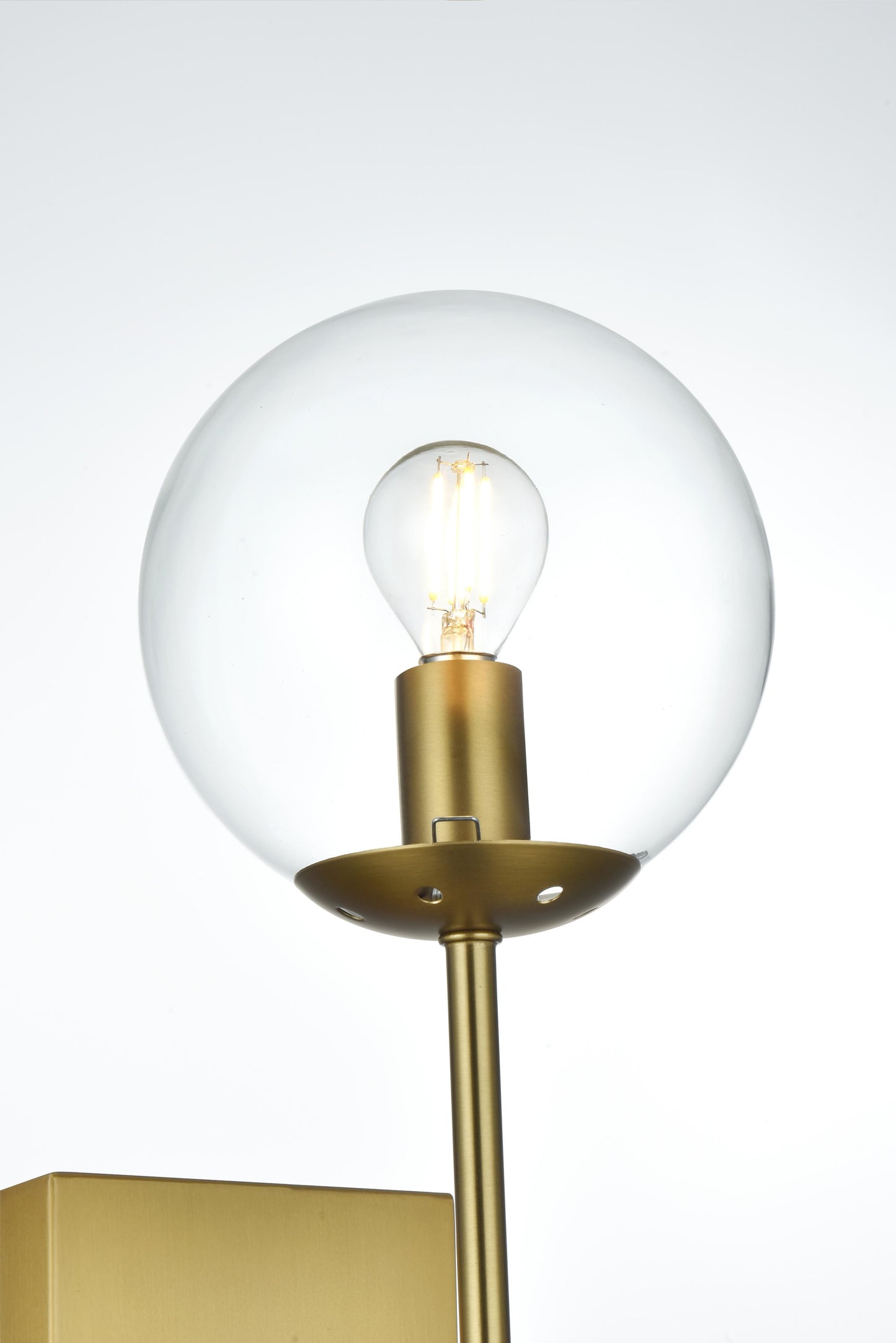 Neri 6 Inch Wall Sconce Clear Shade in Satin Gold