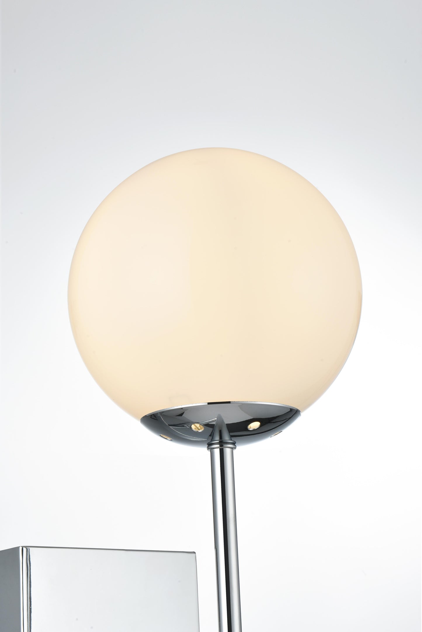 Neri 6 Inch Wall Sconce White Shade in Chrome