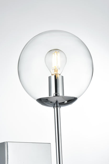 Neri 6 Inch Wall Sconce Clear Shade in Chrome