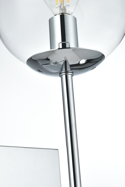 Neri 6 Inch Wall Sconce Clear Shade in Chrome