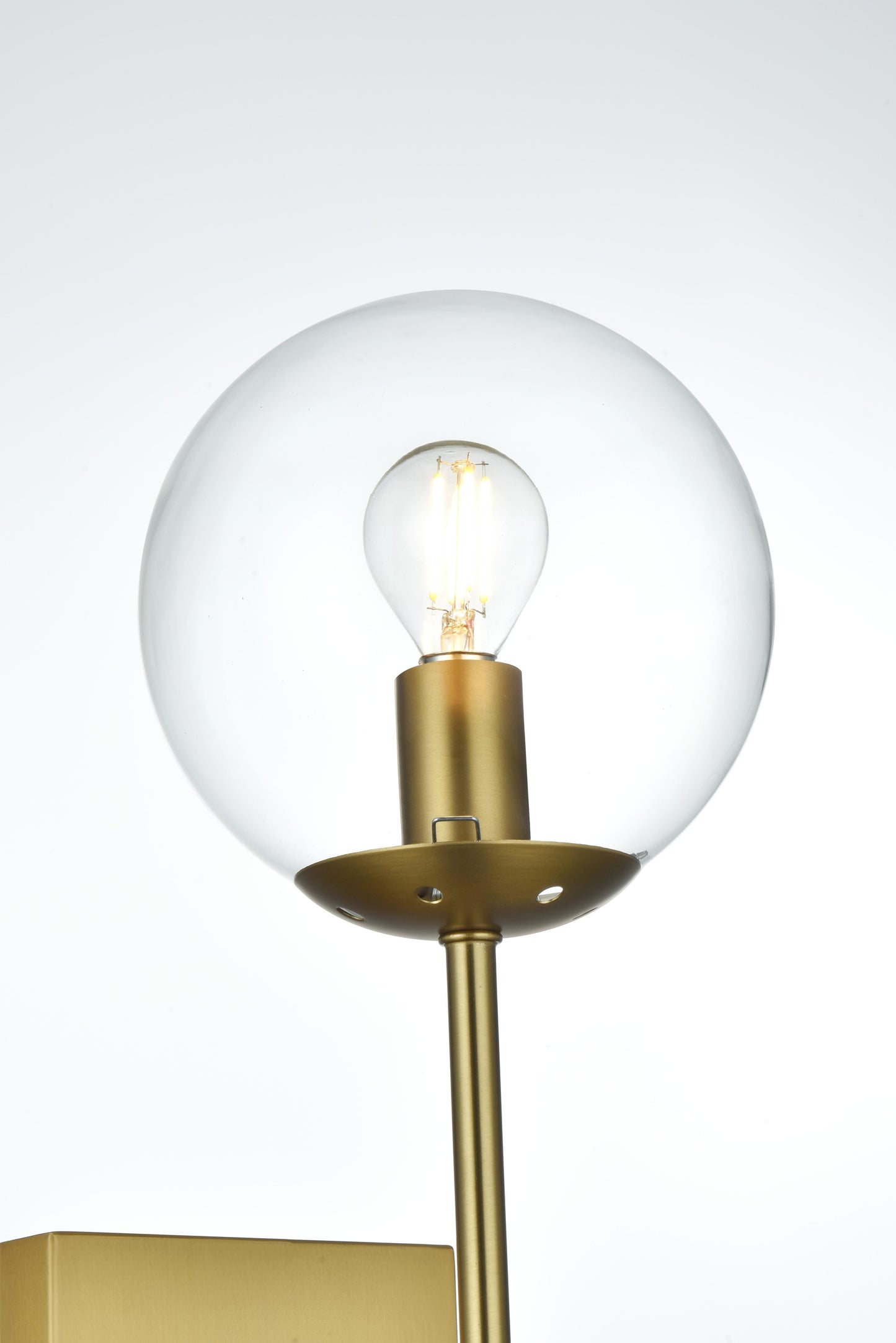 Neri 6 Inch Wall Sconce Clear Shade in Satin Gold