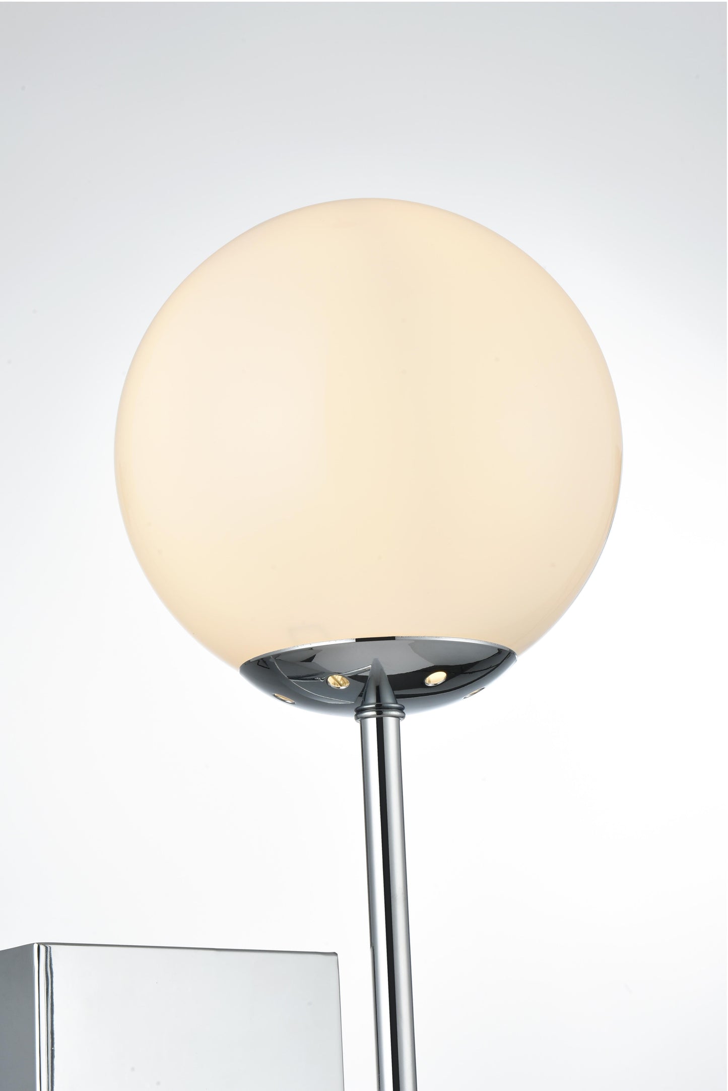 Neri 6 Inch Wall Sconce White Shade in Chrome