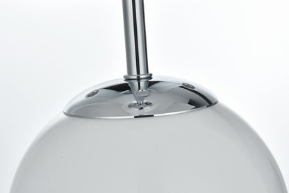 Neri 6 Inch Wall Sconce White Shade in Chrome