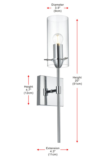 Elsreth 4.5 Inch Wall Sconce Clear Shade in Chrome