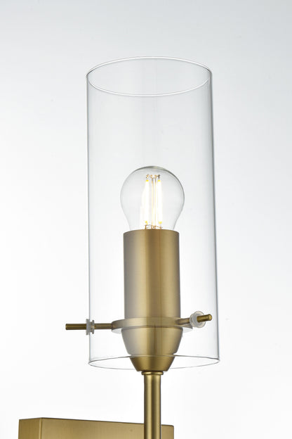 Elsreth 4.5 Inch Wall Sconce Clear Shade in Satin Gold