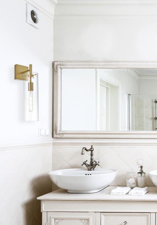 Savant 4.5 Inch Wall Sconce Clear Shade in Satin Gold