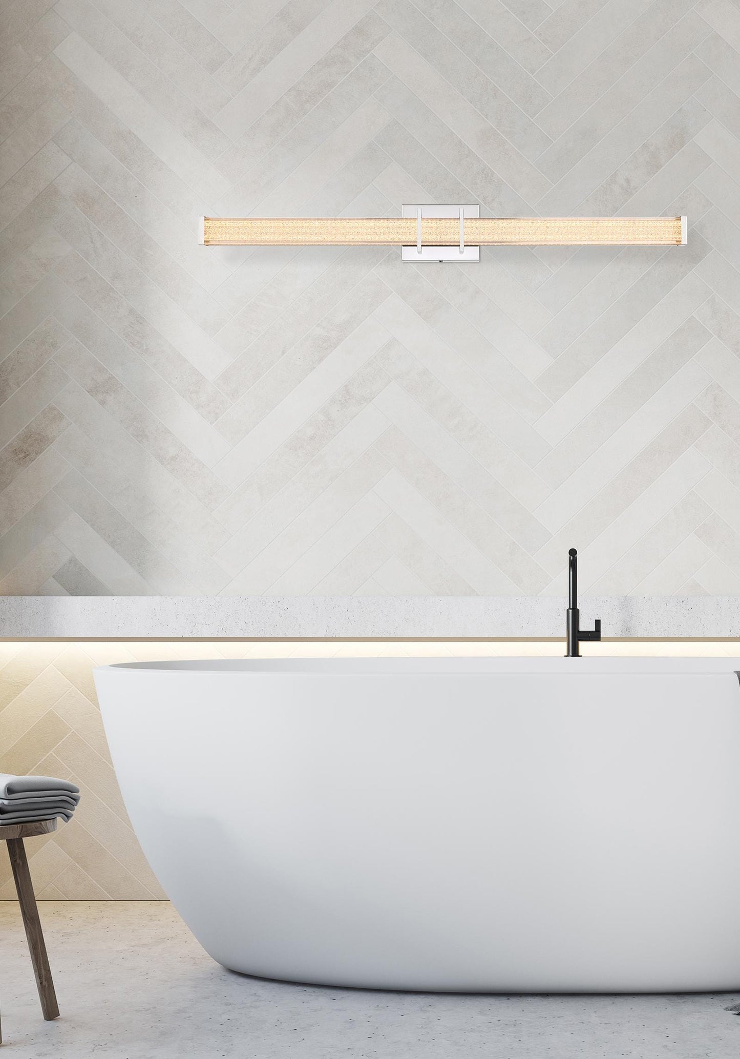 Ivaan 36 inch LED Wall Sconce in Chrome