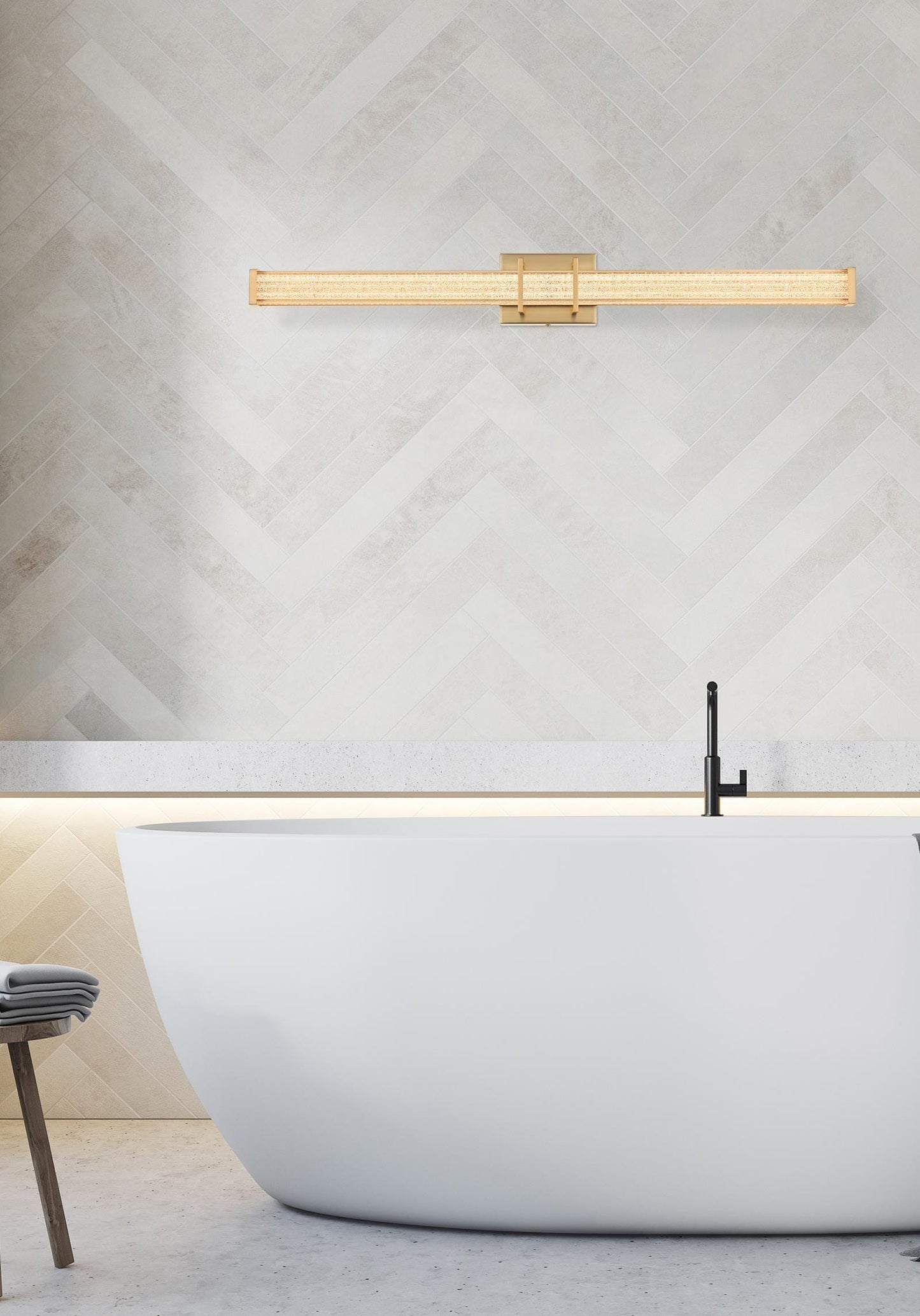 Ivaan 36 inch LED Wall Sconce in Satin Gold