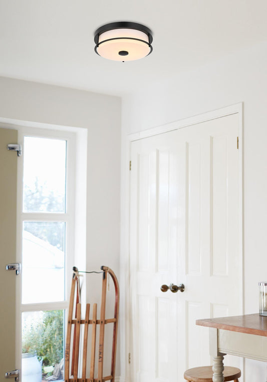 Kolson 12 inch LED Flush Mount in Black