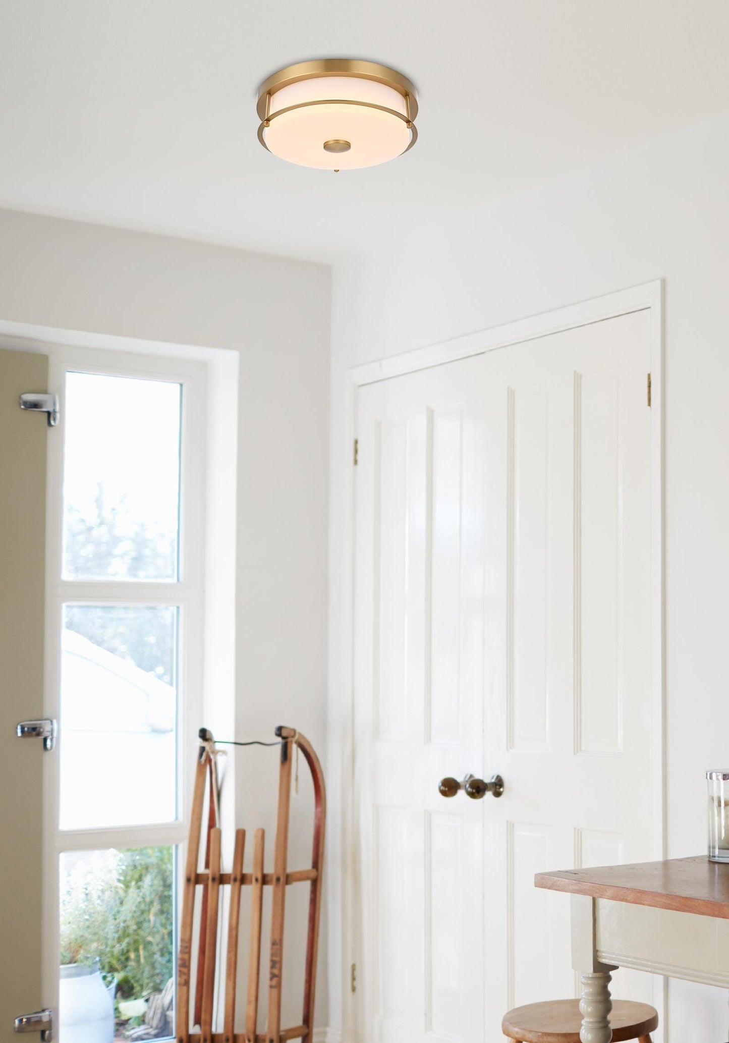 Kolson 12 inch LED Flush Mount in Satin Gold