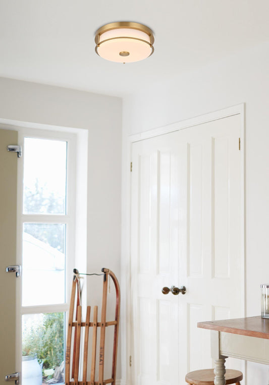 Kolson 12 inch LED Flush Mount in Satin Gold