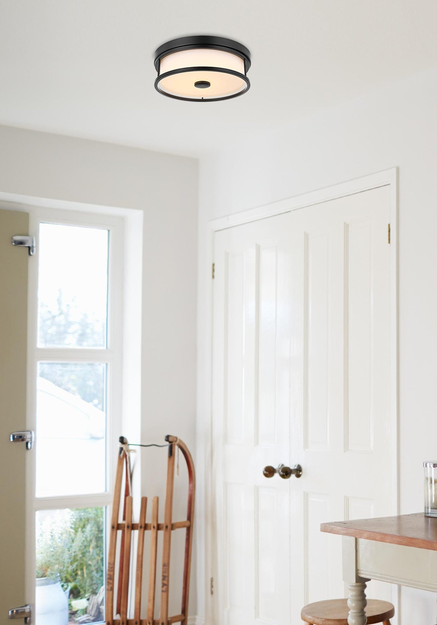 Kolson 12 inch LED Flush Mount in Black