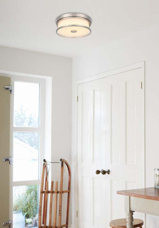 Kolson 12 inch LED Flush Mount in Polished Nickel