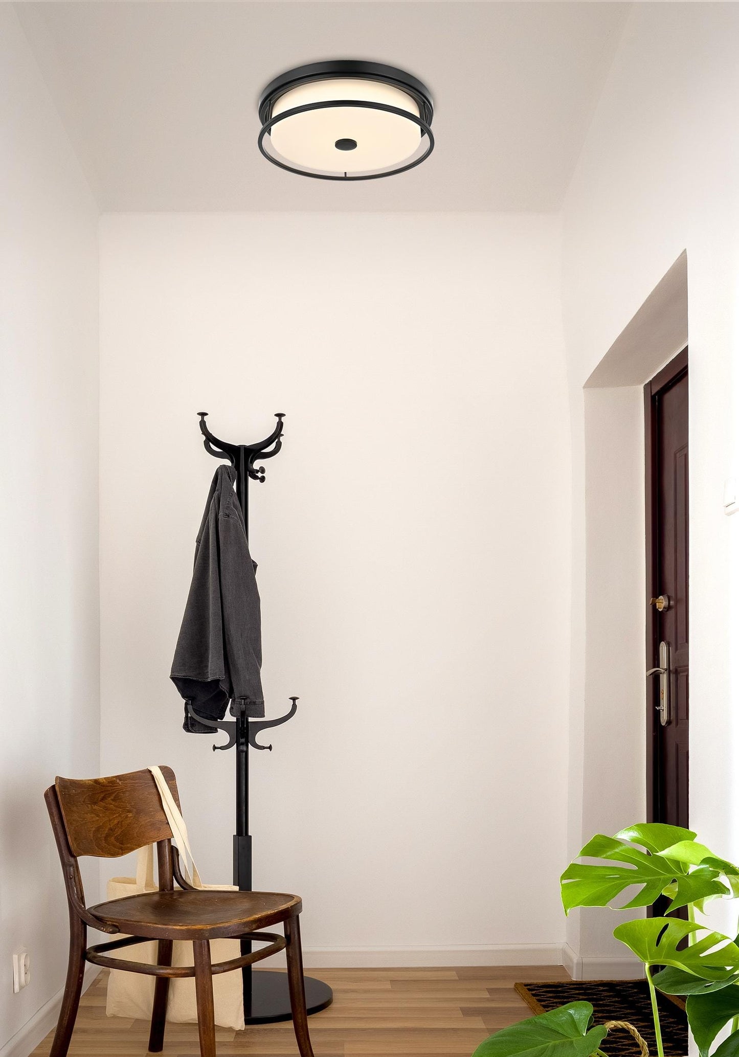 Kolson 16 inch LED Flush Mount in Black