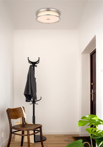 Kolson 16 inch LED Flush Mount in Polished Nickel