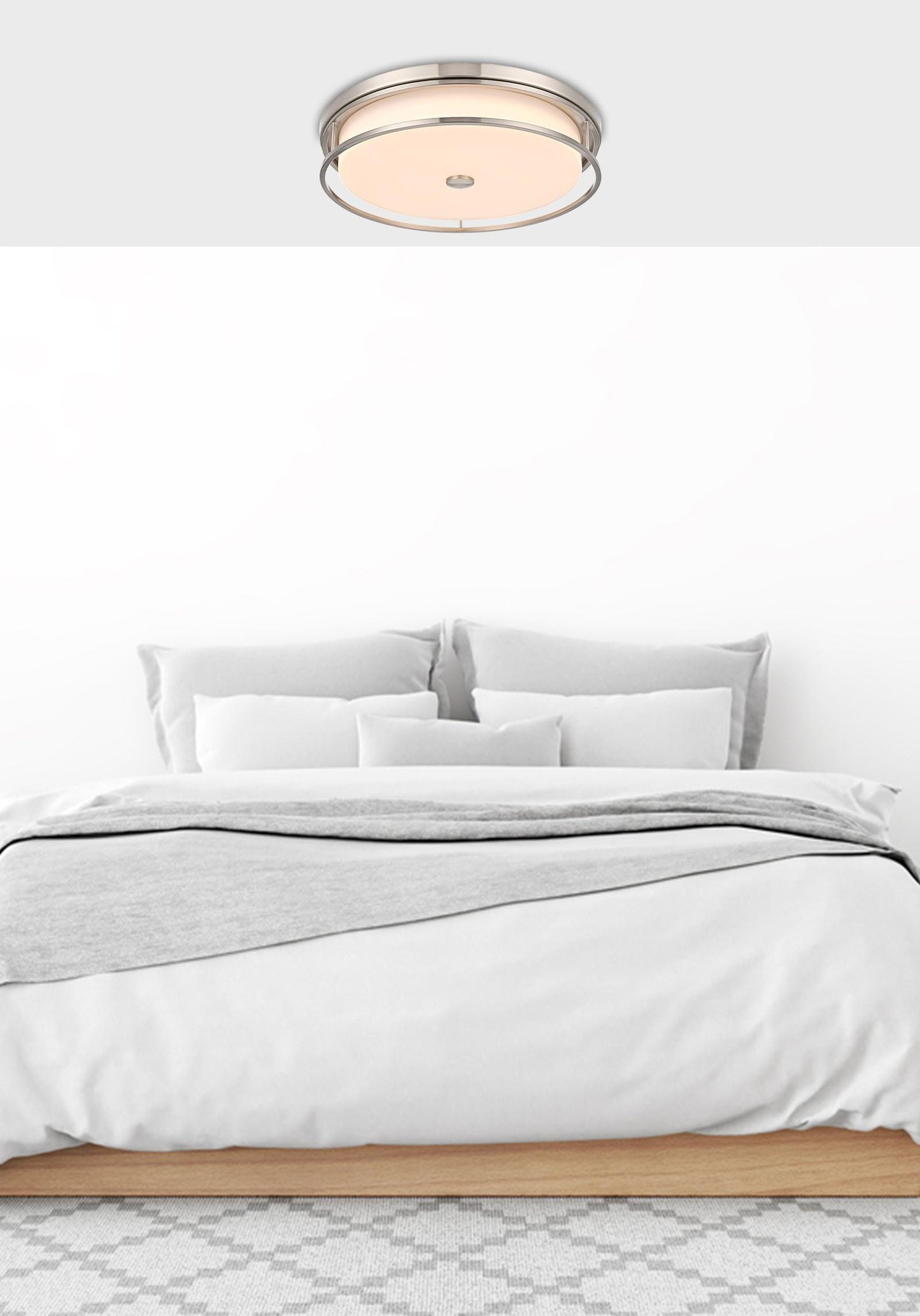 Kolson 20 inch LED Flush Mount in Polished Nickel