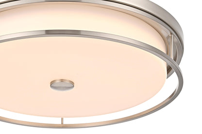 Kolson 20 inch LED Flush Mount in Polished Nickel