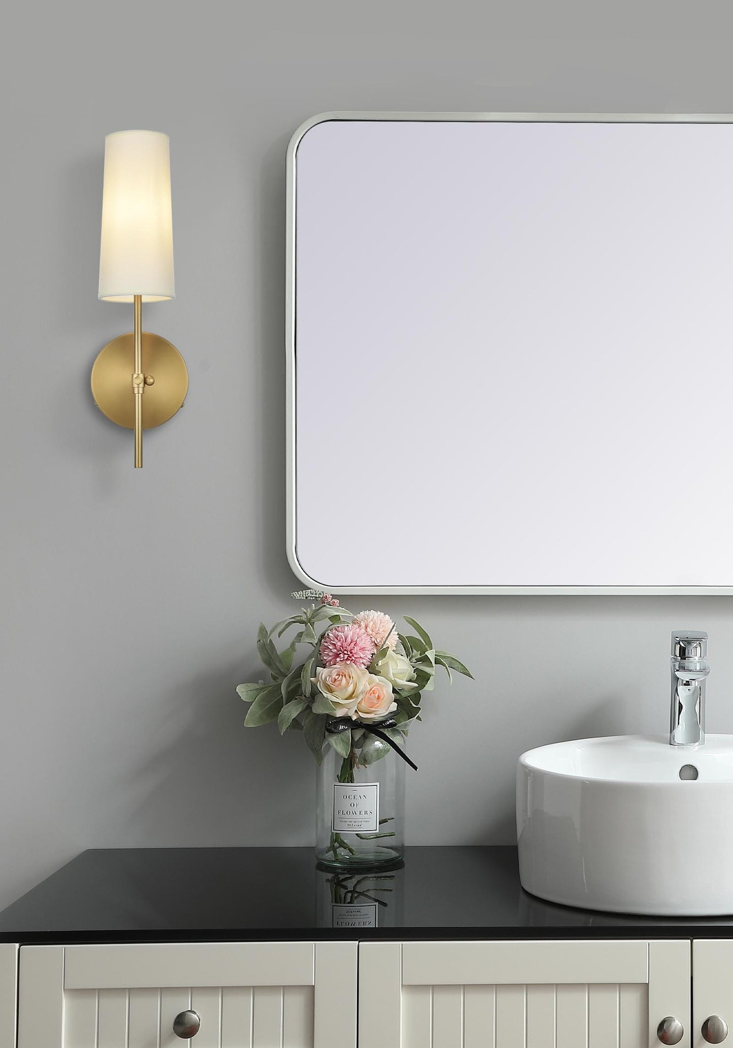 Mel 5 inch Wall Sconce in Satin Gold