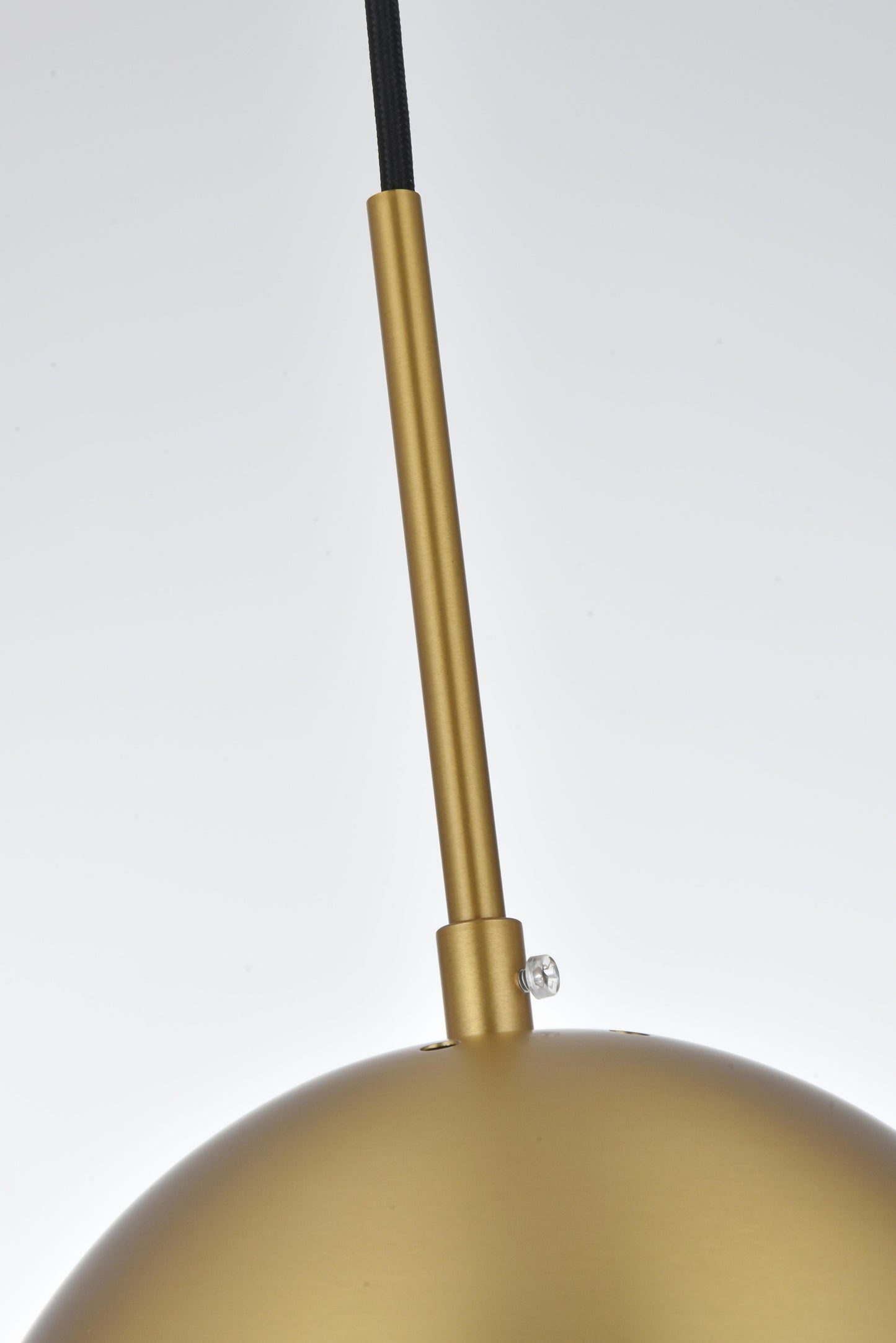Eclipse 8 Inch Pendant Frosted White Shade in Satin Gold