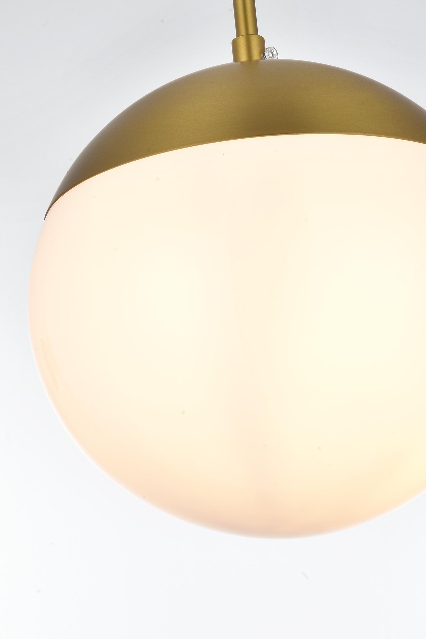 Eclipse 8 Inch Pendant Frosted White Shade in Satin Gold