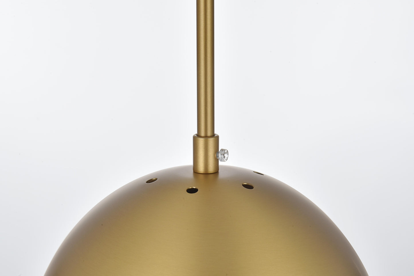 Eclipse 8 Inch Pendant Frosted White Shade in Satin Gold