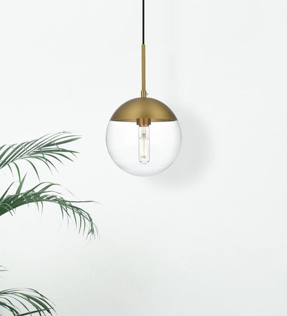 Eclipse 8 Inch Pendant Clear Shade in Chrome