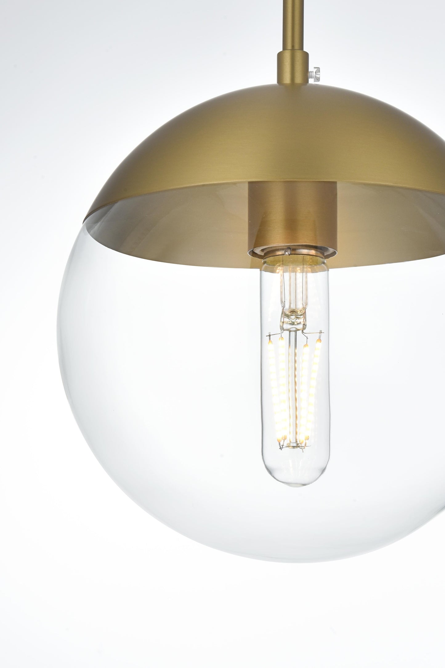 Eclipse 8 Inch Pendant Clear Shade in Chrome