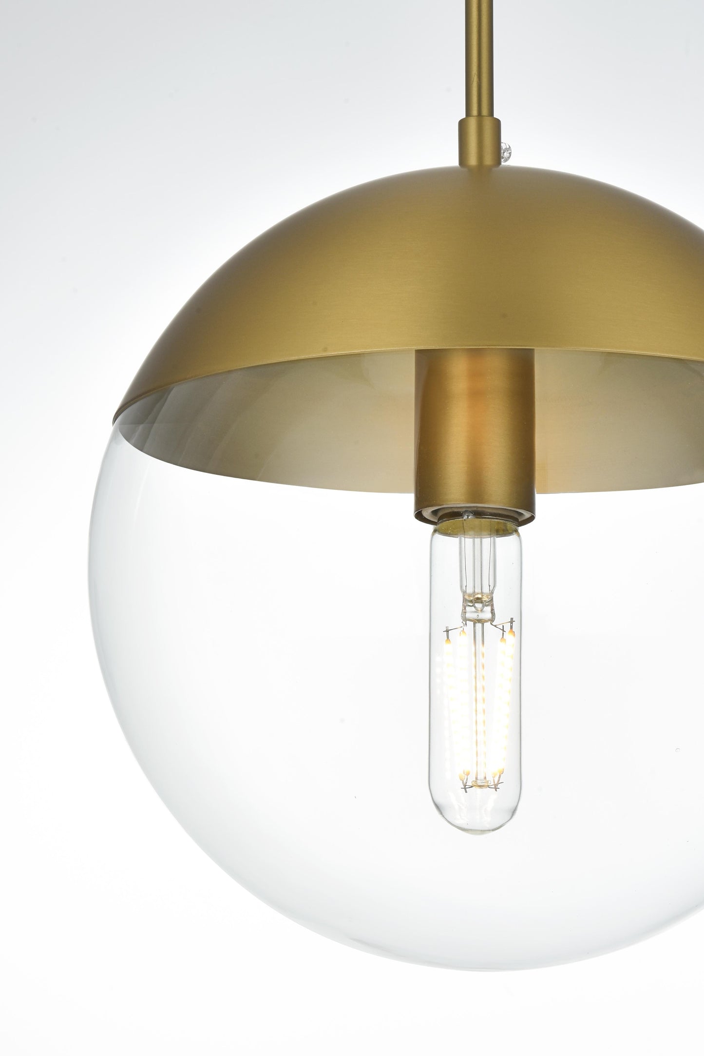 Eclipse 10 Inch Pendant Clear Shade in Chrome