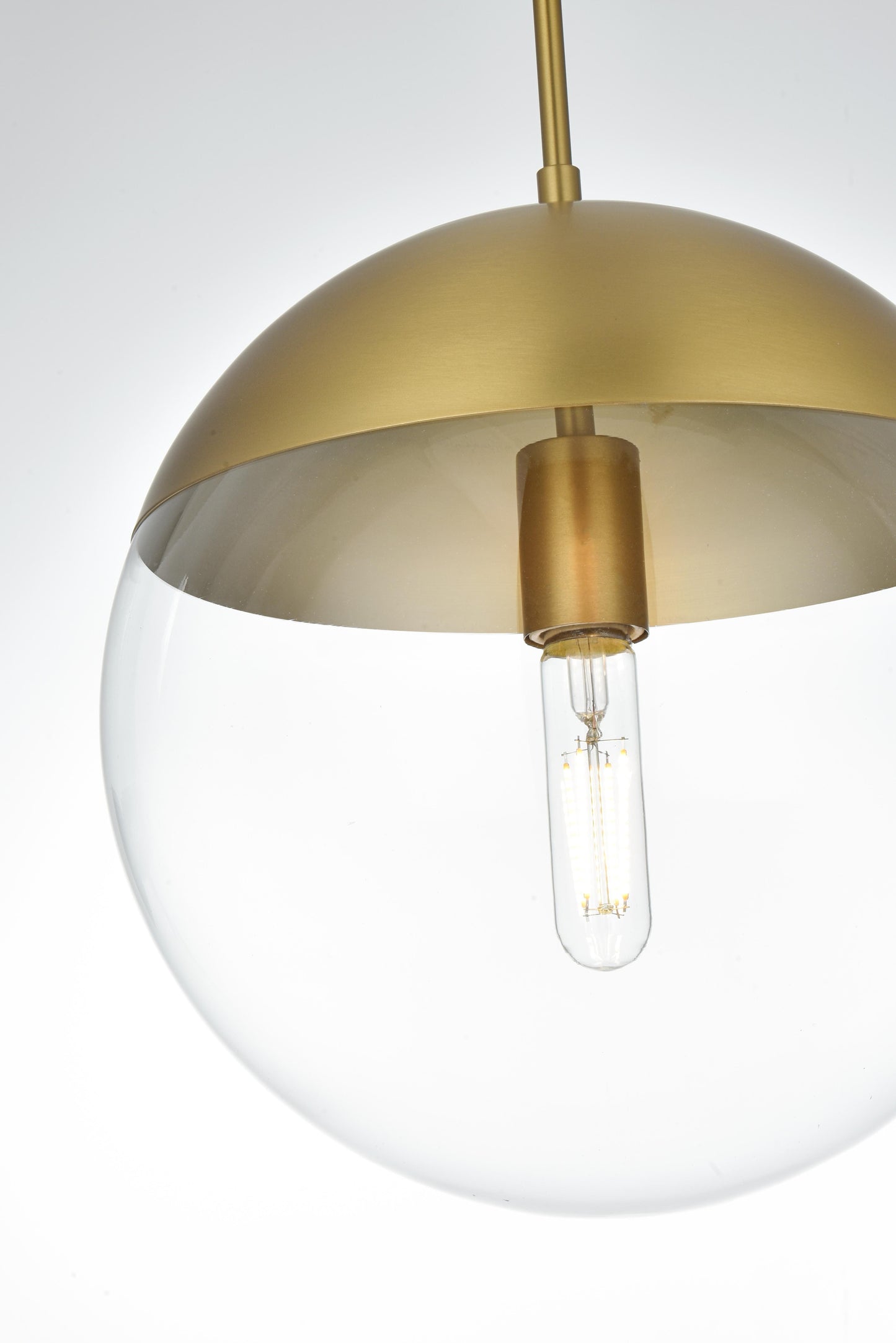 Eclipse 12 Inch Pendant Clear Shade in Chrome