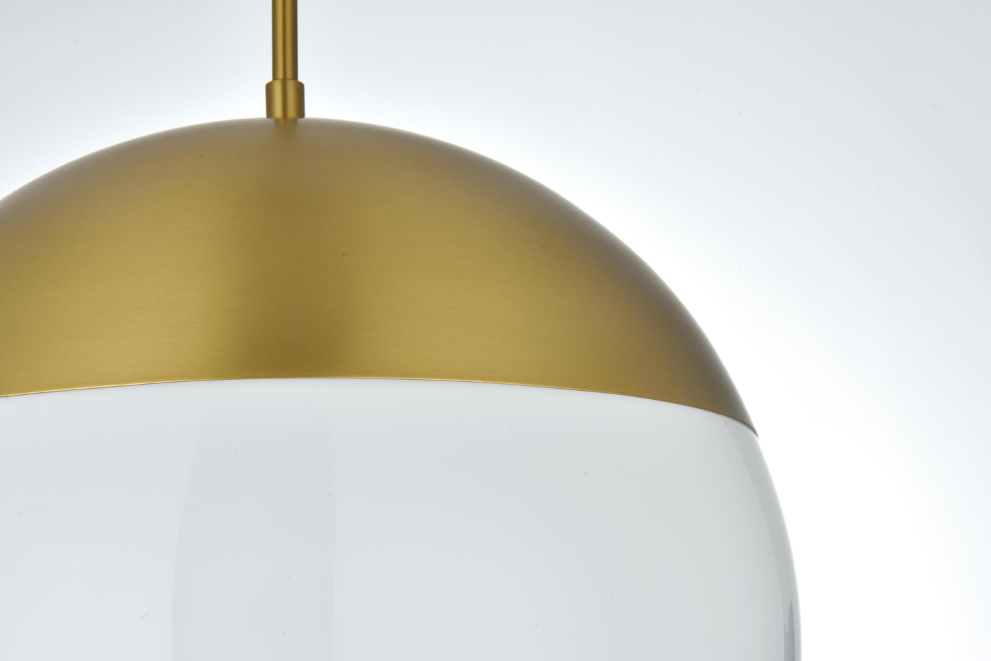 Eclipse 14 Inch Pendant Frosted White Shade in Satin Gold