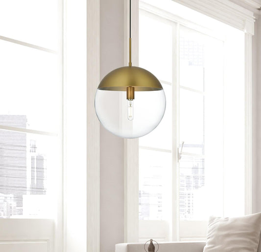 Eclipse 14 Inch Pendant Clear Shade in Chrome